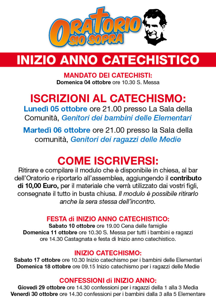 Avviso Iscrizione catechismo